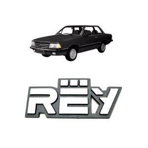 Emblema Placa Cinza Moderno Rey 1985 A 1991