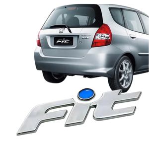 Emblema Cromado Fit Pingo Azul 2003 A 2008