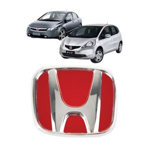 Emblema Vermelho Grade Civic 2007 A 2011 Fit 2009 A 2014
