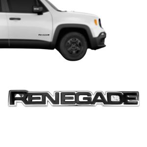 Emblema Cromado Com Preto Lateral Renegade 2015 A 2023