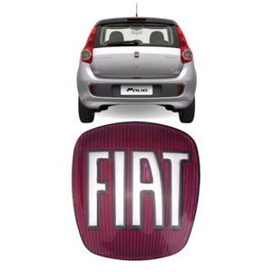 Emblema Fechadura Mala Palio 2012 A 2018 Aplique Vermelho
