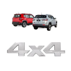 Emblema Cromado 4x4 Renegade Compass 2017 A 2020