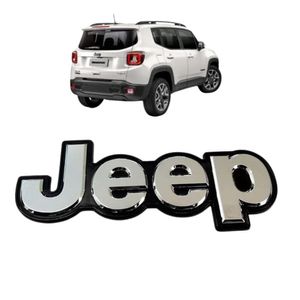 Emblema Cromado Jeep Traseiro