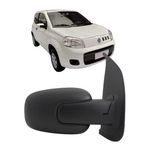 Retrovisor Uno 02 Portas 2011 2012 2013 2014 Sem Controle