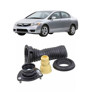 Kit Amortecedor Civic 2006 A 2011 Batente/coifa/coxim Dnt