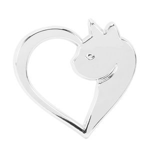 Emblema Escudo Gato Coracao Cromado