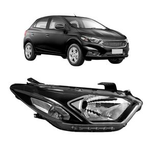 Farol Onix 2017 A 2021 Friso Preto Com Led