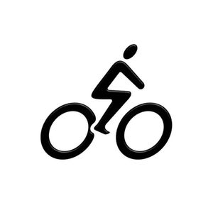 Adesivo Ciclista Preto Resinado