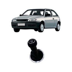 Coifa Alavanca Preta Aro Cromado Com Bola Gol G3 1999 A 2003