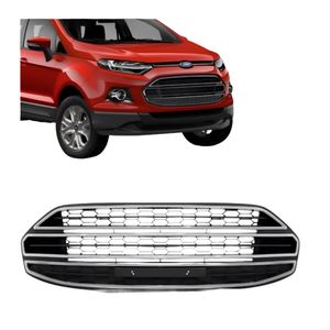 Grade Parachoque Ecosport 2013 A 2017 Central Preta C/friso Prata