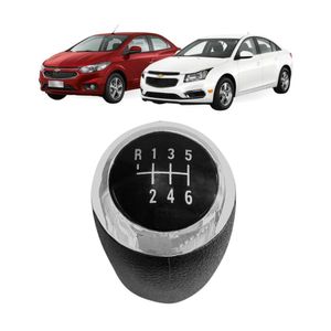 Manopla Onix Cruze Prisma 2013 A 2018 Preto E Aro Cromado