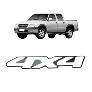 Emblema 4x4 Resinado Prata S10 1995 A 2000