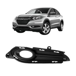 Grade Lateral Parachoque Com Furo Aro Preto Hrv 2015 A 2018