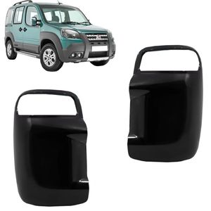 Capa De Retrovisor Doblo 2001 2002 2003 2004 A 2008 Preto