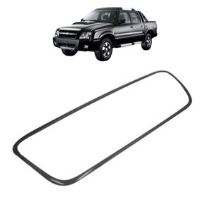Moldura Grade Parachoque S10 2001 A 2006 Preto