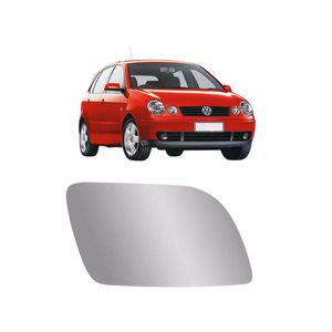 Subconjunto Do Retrovisor Polo 02 A 2009 Convexo Metalizado