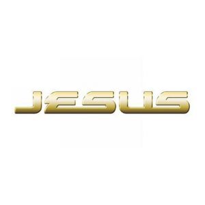 Adesivo Universal Jesus Ouro Resinado