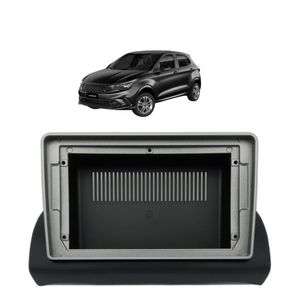 Moldura 2 Din Argo Cronos 2017 A 2026 9 Polegadas Preta