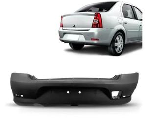 Para-choque Traseiro Sem Furo Refletor Logan 2011 A 2013