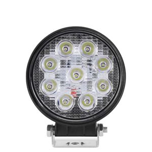 Farol Milha Redondo 9 Leds Power Branco 12v 24v 27w