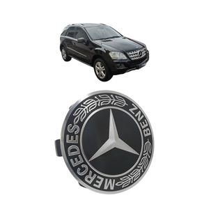 Sub Calota Mercedes Benz 75mm Preto