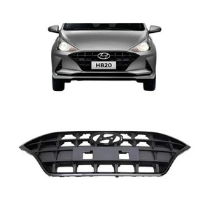 Grade Dianteira Hb20 2020 A 2022 Com Friso Preto Completa