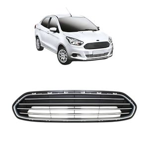 Grade Dianteira Ka Hatch 2014 A 2017 C/friso Cinza Completa