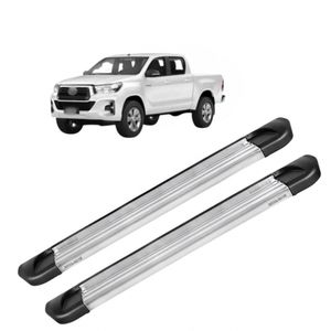 Estribo Aluminio Polido Hilux 2016 2017 2018 A 2022 Com Kit