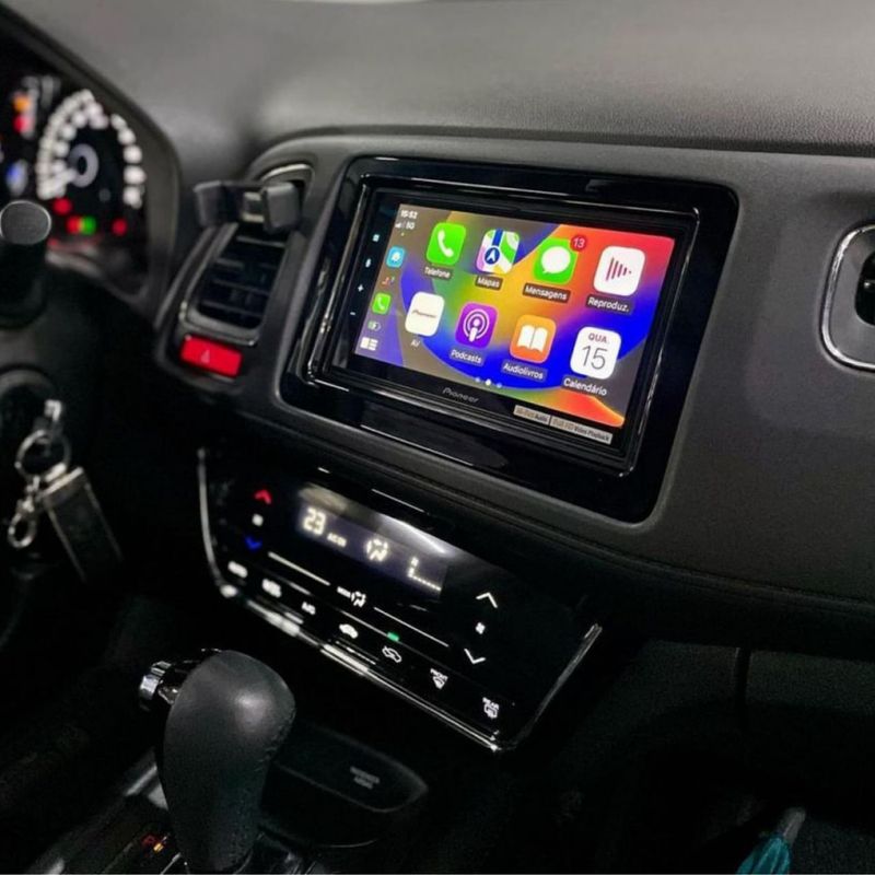 Moldura 2 Din Hrv 2015 2016 2017 2018 A 2021 Black Piano - Fuscão