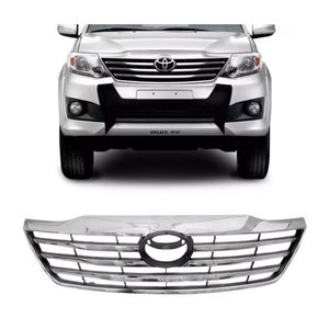 Grade Dianteira Hilux Sw4 2012 A 2015 Cinza Friso Cromado