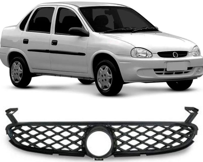 Grade Dianteira Corsa 2000 2001 2002 Preta - Fuscão Preto