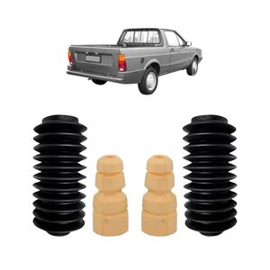 Kit Amortecedor Tras Saveiro 1983 A 1997 Batente Coifa Par