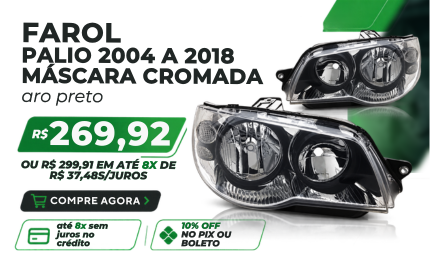 Farol Palio 2004 A 2018 Mascara Cromada